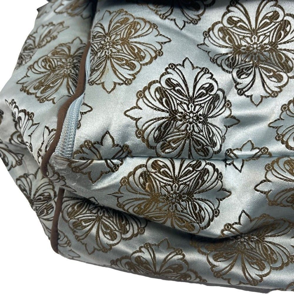 Petunia Pickle bottom embroidered Diaper bag larger BoxU Mint and brown - Picture 5 of 12